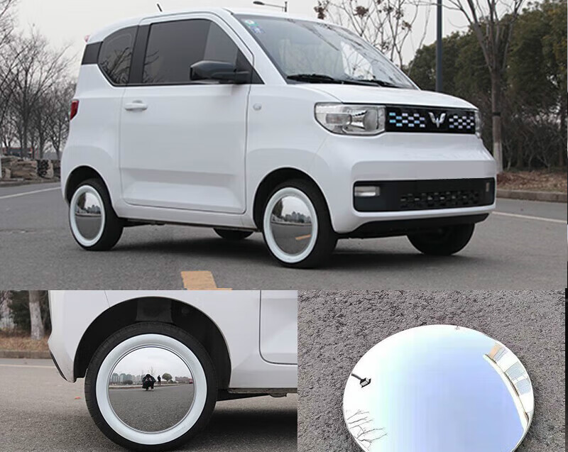 轮毂盖miniev通用装饰改装复古镜面轮毂罩 mini经典款镜面轮毂盖 4个