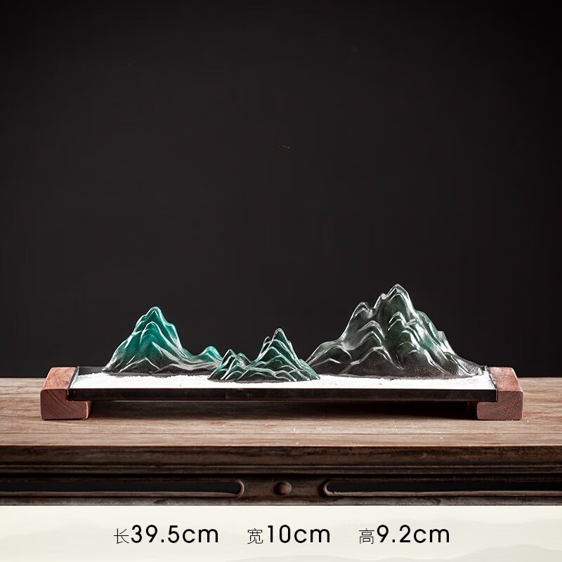 刘不丁新中式创意枯山水沙盘微景观陶瓷桌面小摆件家居室内禅意假山