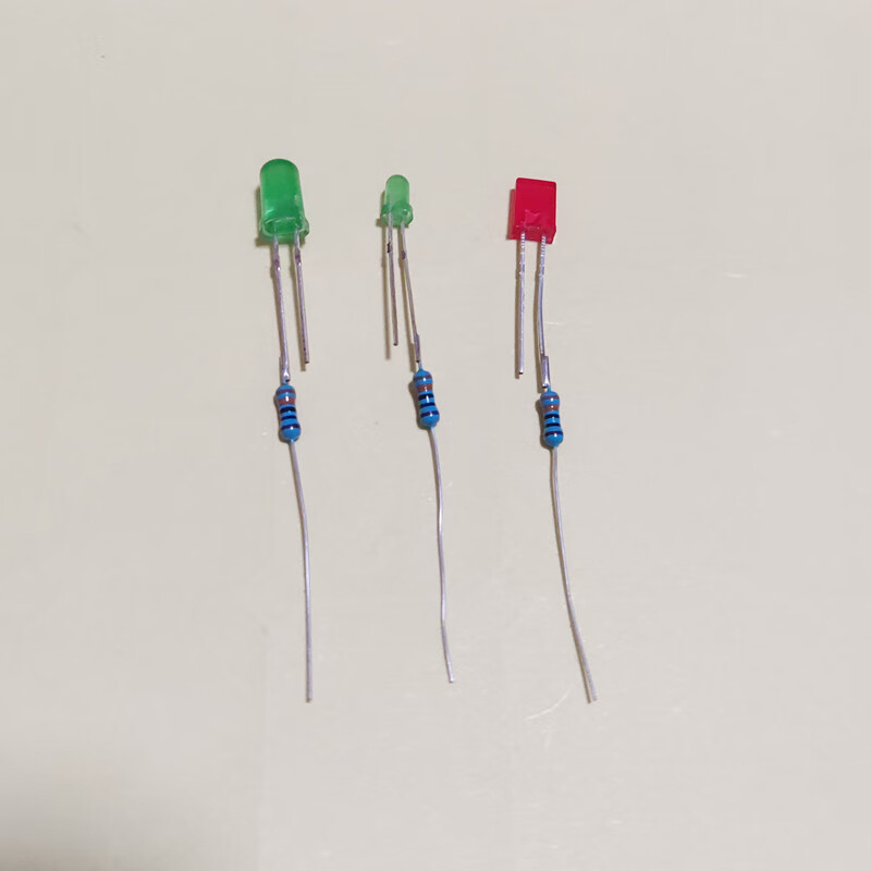 led灯发光二极管电源插座指示灯3v12v24v220v带电阻3mm2f5mm灯珠 红色