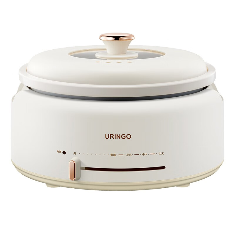 七彩叮当（QICAIDINGDANG）电火锅专用锅电炒锅电煮锅多功锅家用分体式焖锅煎锅 多用途锅大容量大功率涮烤火锅可拆锅电热锅 3L容量 | 分体设计 | 标准款