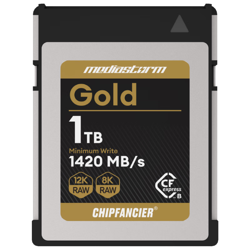 CHIPFANCIER &Ӱ쫷 Gold CFexpress TypeB洢GFX 100II Z9 Z8 XH2 R5C 8K Gold 1T 洢+ײ