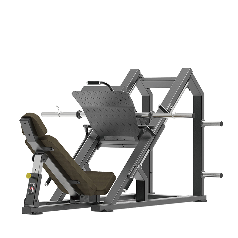 倒蹬机蹬腿专项训练器健身房专用商用健身器材(含155kg包胶杠铃片组合