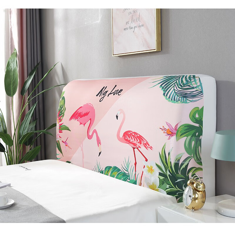 美凡居 床头罩防尘套罩全包软包加厚弹力通用罩子欧式弧形实木床一米