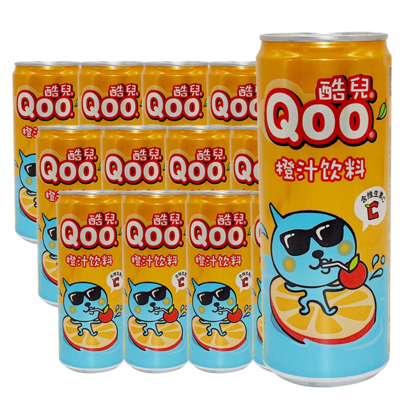 可口可乐(coca-cola) 酷儿橙汁饮料310ml*12罐整箱185m*24听易拉罐装
