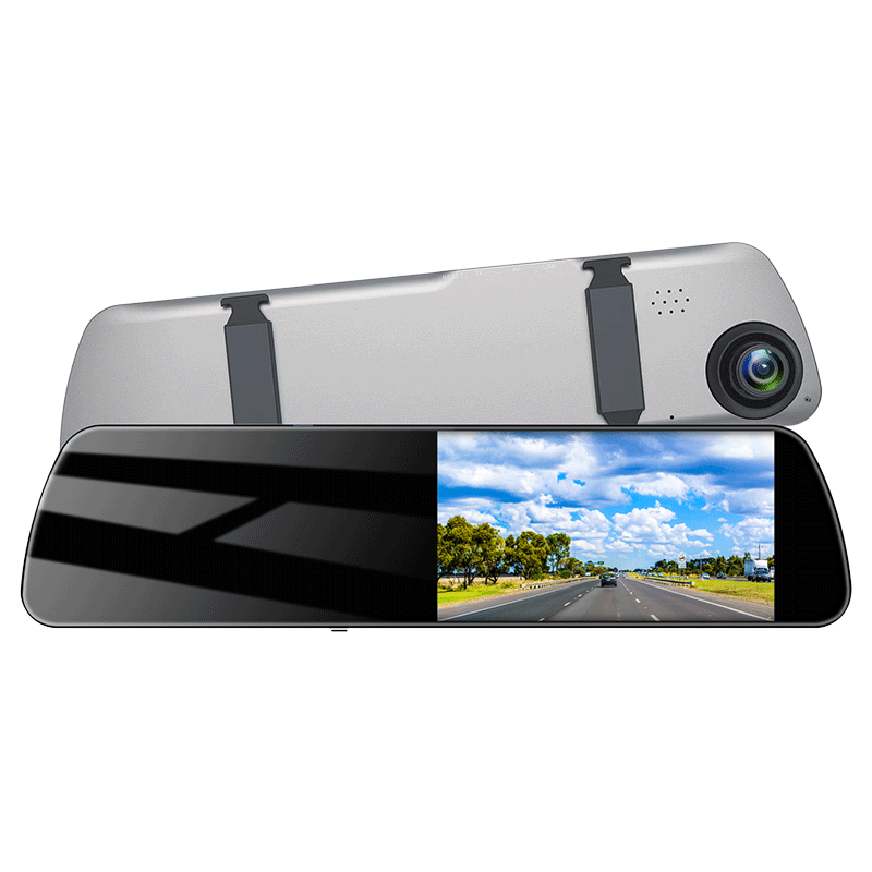 卡仕特 X1行车记录仪高清夜视双镜头5.5英寸触摸屏流媒体前后双录倒车影像停车监控后视镜一体机 32G卡