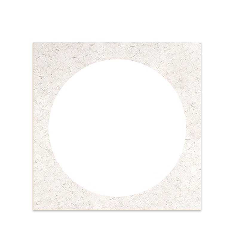 一海堂文化【全网低价】 卡纸 国画工笔画书法纸镜片装框用硬卡圆形镜片纸 圆外麻内白生宣 33*33cm*10张