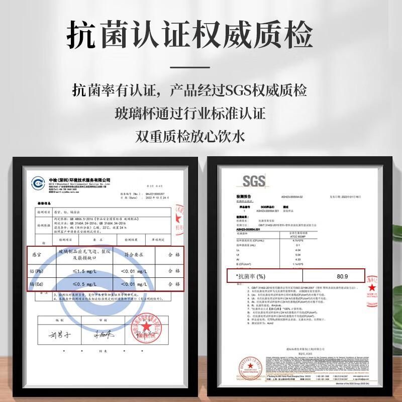 格亚（GEYA）清灵抑菌钛茶杯玻璃杯男士纯钛杯商务双层玻璃泡茶水杯杯子礼盒装 双层【精致礼盒包装】310ml