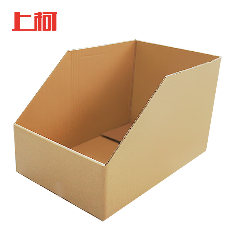 上柯 w1852 货架纸箱 斜口纸盒五层特硬库位盒仓储收纳箱 39*12*20*