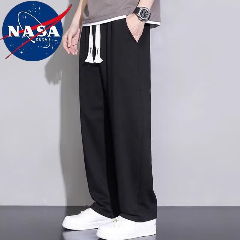 NASADKGM官方联名休闲裤子男秋季新款百搭九分直筒休闲运动裤男 K03黑色（常规款） XL（120斤-135斤）使用感如何?
