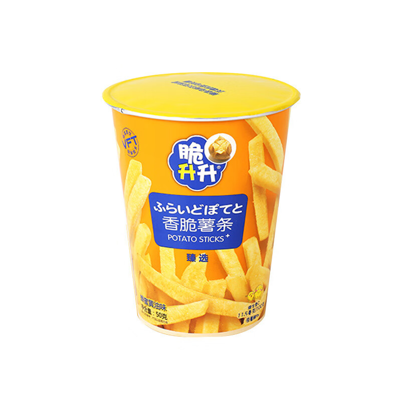 脆升升脆生生小薯条50g桶装蜂蜜黄油味鲜切薯条膨化零食食品大全