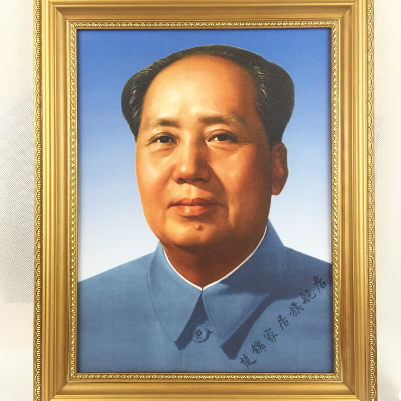 楚锦伟人画像有带框现代装饰画画像壁挂画 高分子富贵金框 32cm*38cm