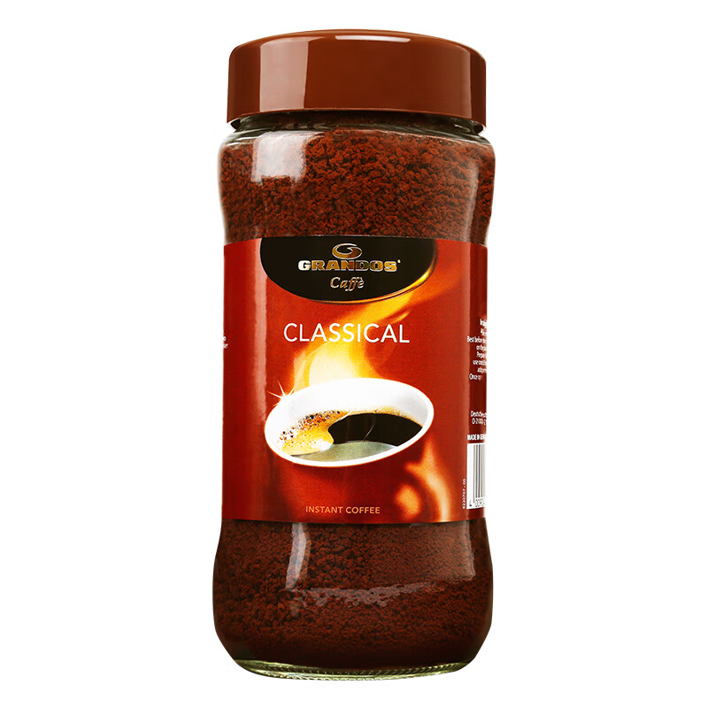 格兰特 GRANDOS 经典速溶纯黑咖啡 德国原装进口 经典200g*1瓶