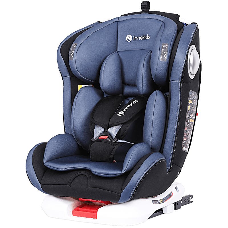 innokids 汽车儿童安全座椅0-4-12岁 宝宝婴儿座椅 360度旋转可躺 isofix硬接口 太空蓝