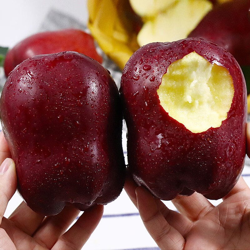 于小乖甘肃天水花牛粉面苹果婴儿刮泥老人孕妇粉糯红蛇苹果(需放粉) 带箱5斤大果（净重4.5斤）