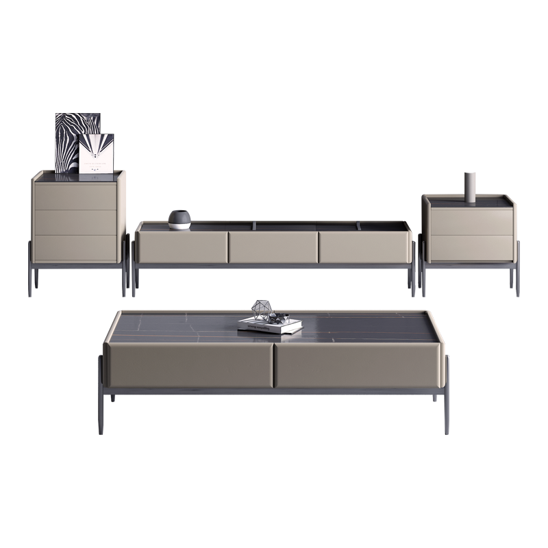 【现货闪发】A家家居意式极简茶几电视柜组合岩板面板设计师风格2米地柜1.3米储物茶几带边柜储物家具 意式极简 电视柜 BQ2902