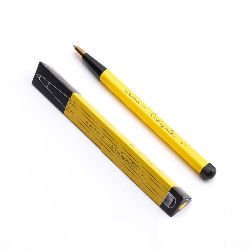 LEUCHTTURM1917德国灯塔包豪斯金属礼品旋转笔商务办公学生包豪斯-旋转式圆珠笔（柠檬黄/深夜黑）