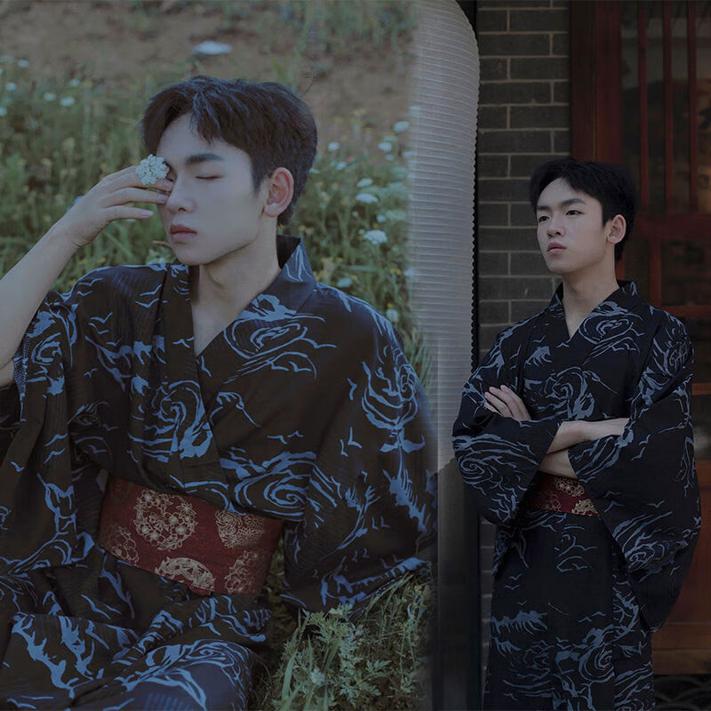 formrcra日系拍照改良款传统日式和服男新和服正装日式改良士和风浴衣