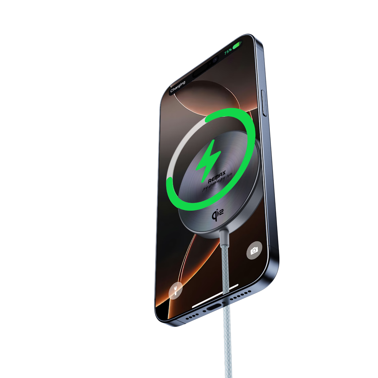 remaxQi2認證蘋果無線充電器magsafe磁吸低溫快充適iphone16ProMax/plus華為mateP70小米耳機可搭配支架