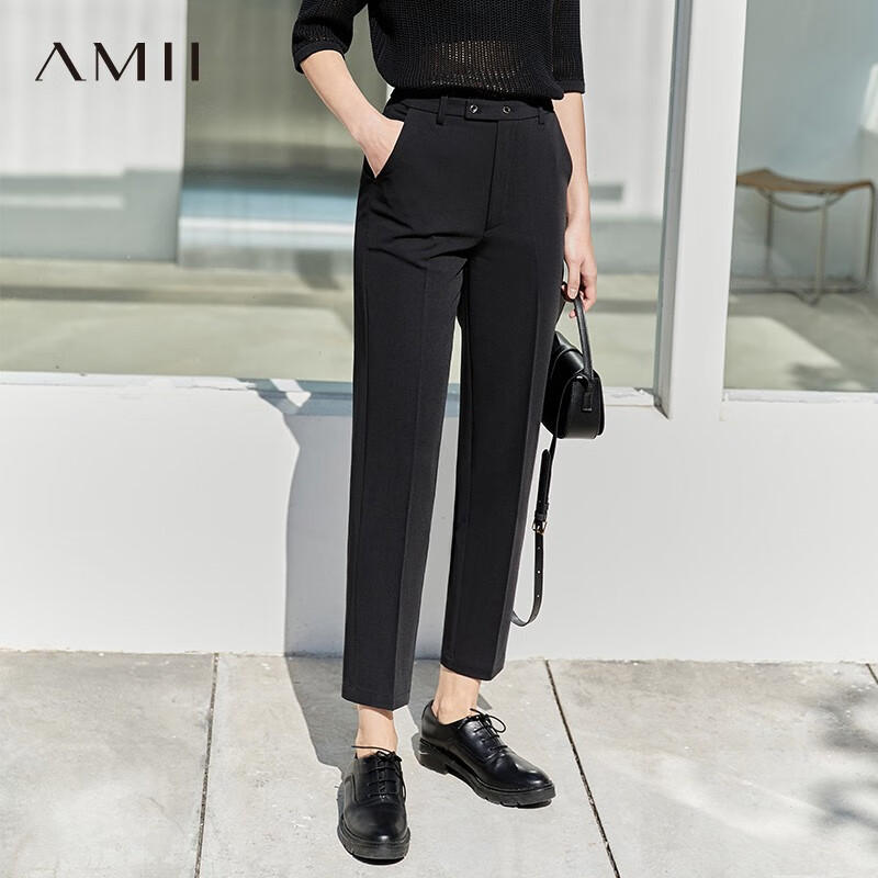 AMII Ůװ�ߵ�ְҵ���п� �����ŷֿ���ֱͲ�� ��ɫ S 155/64A 129.5Ԫ(����ȯ)