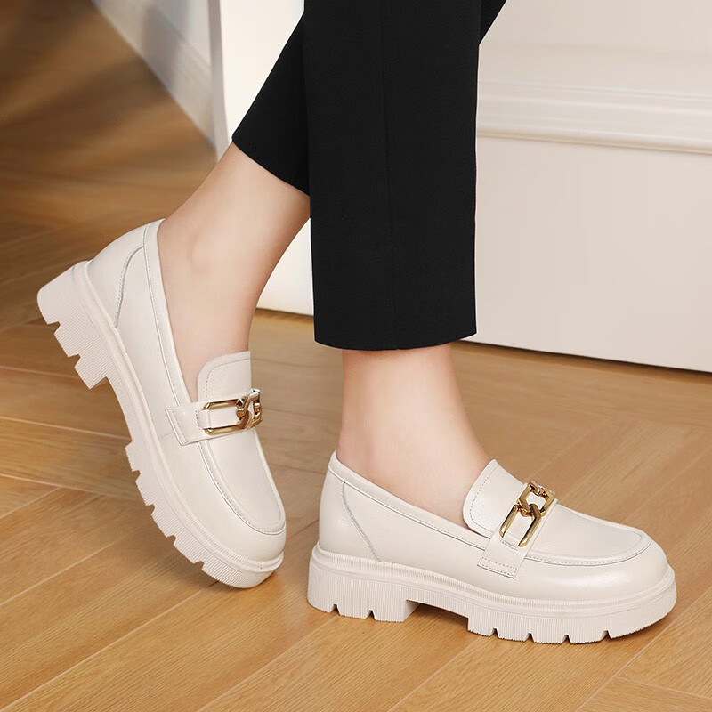 古奇天伦(guciheaven)春季新款小个子女鞋子优雅气质单鞋小皮鞋女百搭