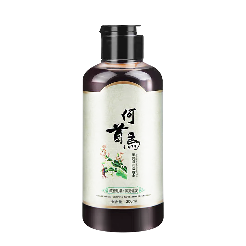 米妮何首乌洗发水中药草本养发液无硅油滋养蓬松男女士 何首乌洗发液500ml*2瓶