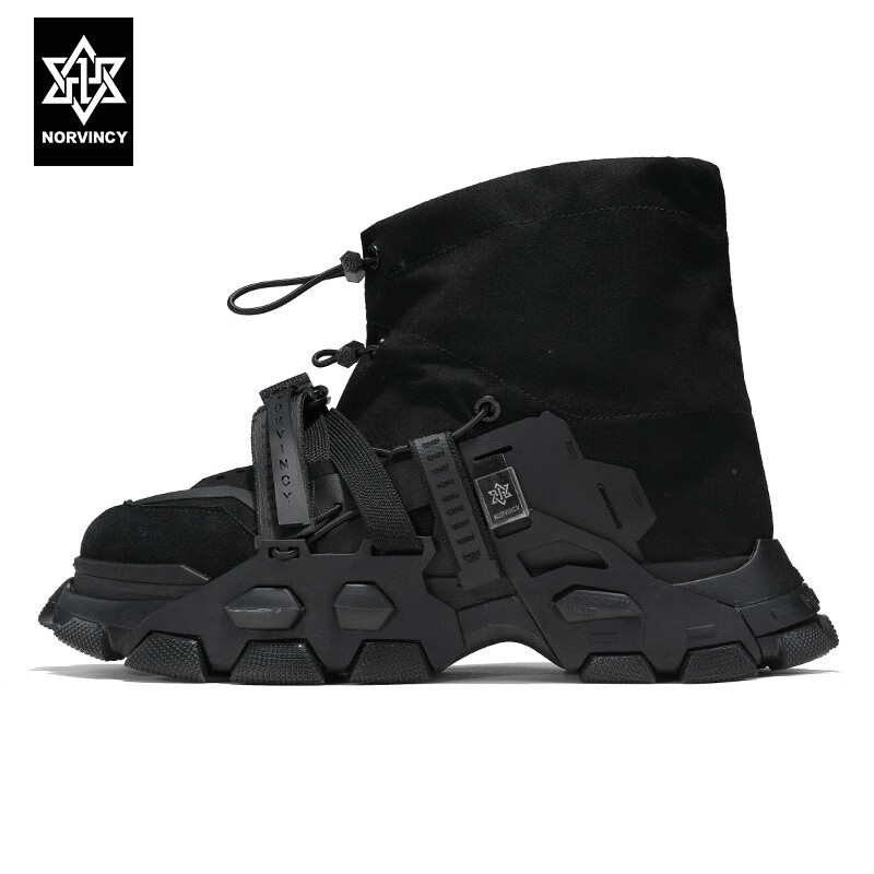 诺凡希休闲老爹鞋男拼接设计款个性高级新款透气增高潮牌百搭男女高帮