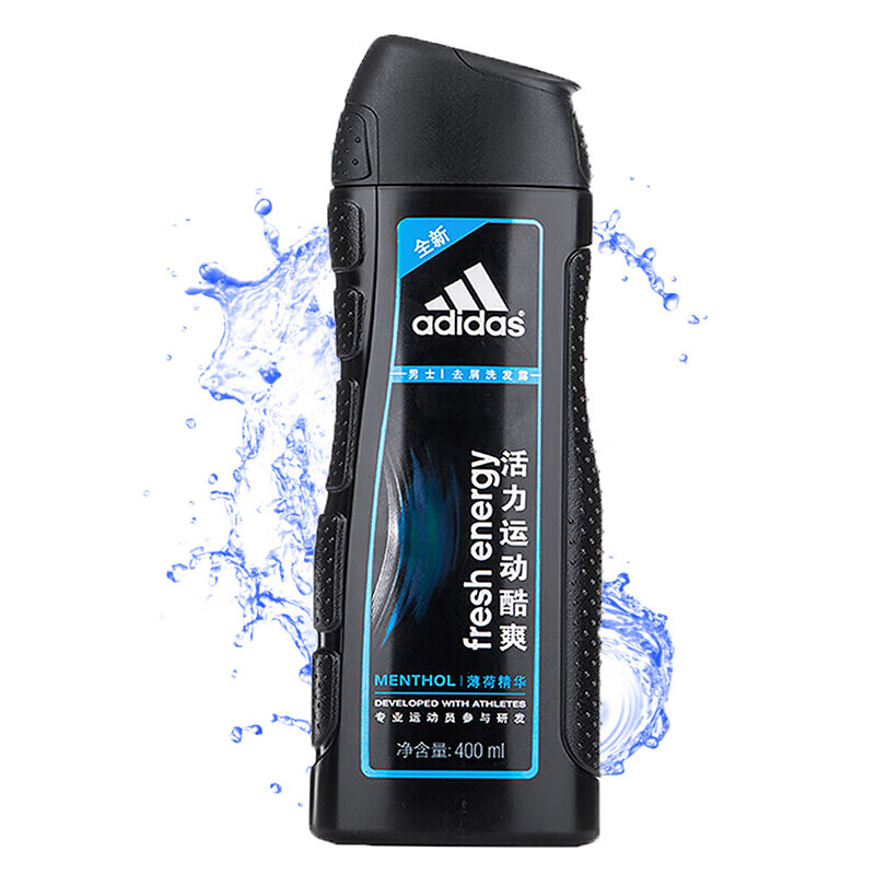阿迪达斯 (adidas)洗发水男士控油劲爽去屑洗发露滋润头皮深度清洁