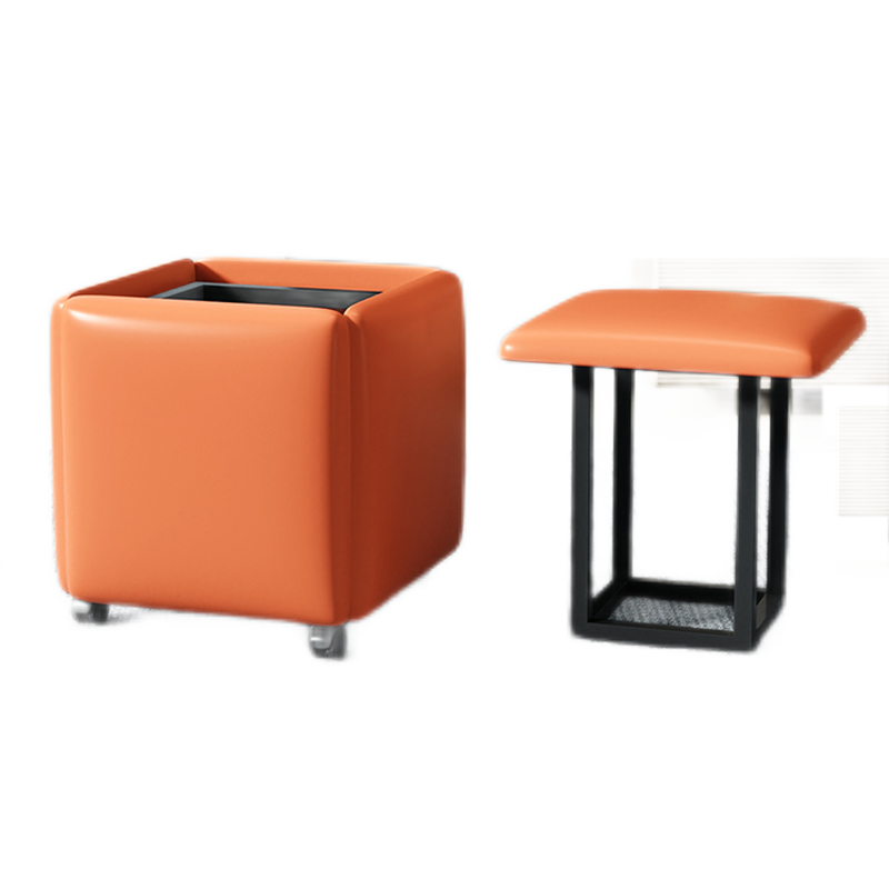 工来工往 魔方凳子客厅家用沙发凳换鞋凳现代简约北欧创意组合凳多功能折叠餐椅凳 灰色科技绒布大号