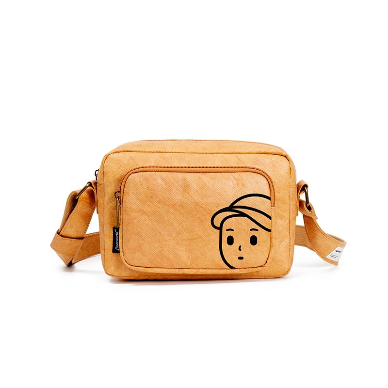 finerworldfinerworld可水洗双层斜挎包复古休闲立体方包情侣单肩国