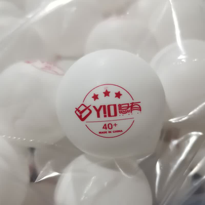 悠有 乒乓球 新材料三星乒乓球 发球机多球训练40+3星乒乓球塑料球 100个装