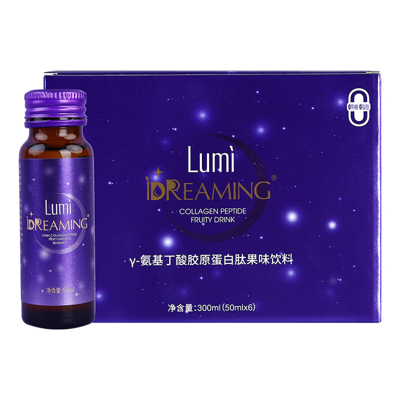 Lumi γ-氨基丁酸胶原蛋白肽果味饮料50ml*6瓶