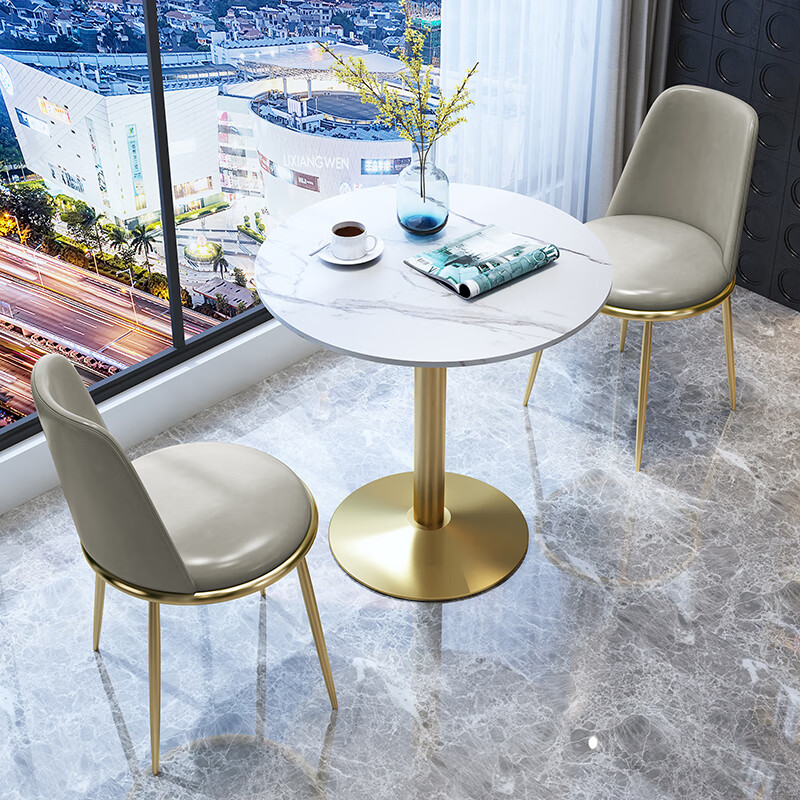 姚先森轻奢简约洽谈桌椅组合酒店大厅会客办公室接待谈判小户型阳台圆