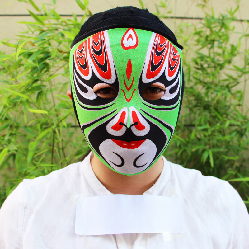 雅格罗伊川剧变脸服装全套四川变脸真丝双绉川剧变脸脸谱无弹变脸脸谱