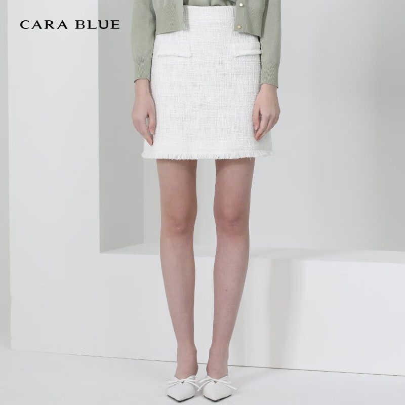 carablue喀啦    女装时尚小香风气质修身通勤百搭女短裙kb221mws0005