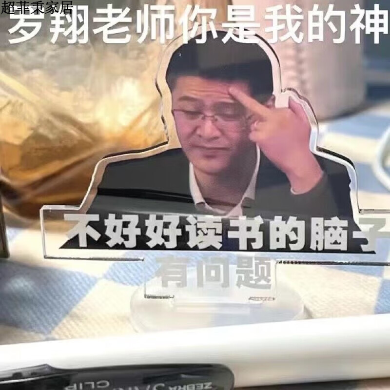 uhfr 罗翔老师搞笑桌面励志站牌摆件督促学习创意立牌搞笑亚克力站 不