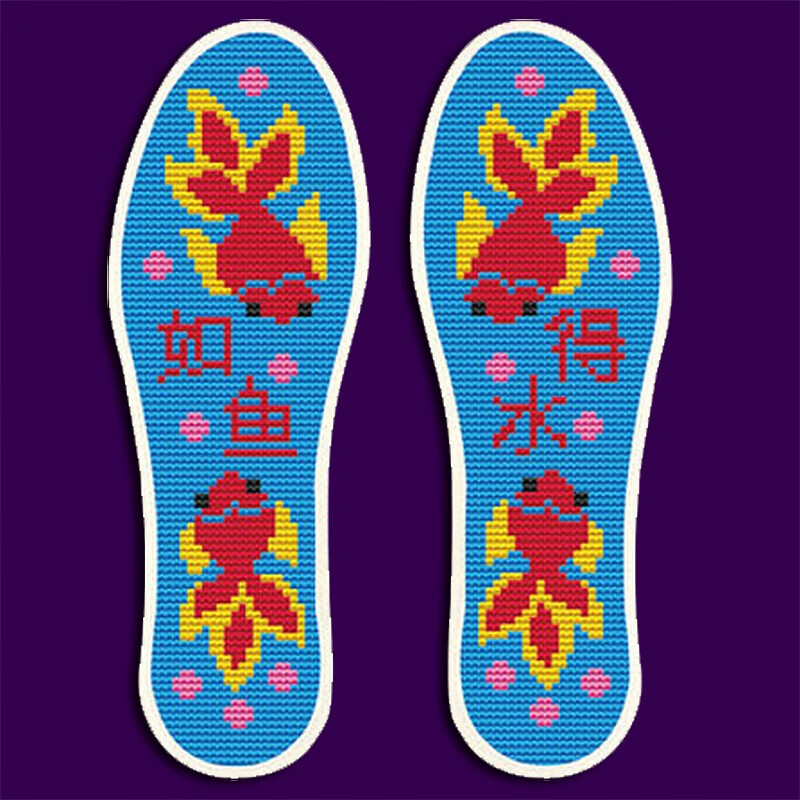 棉鞋垫手工半成品吸汗透气鞋垫 男女婚庆鞋垫 如鱼得水 40码