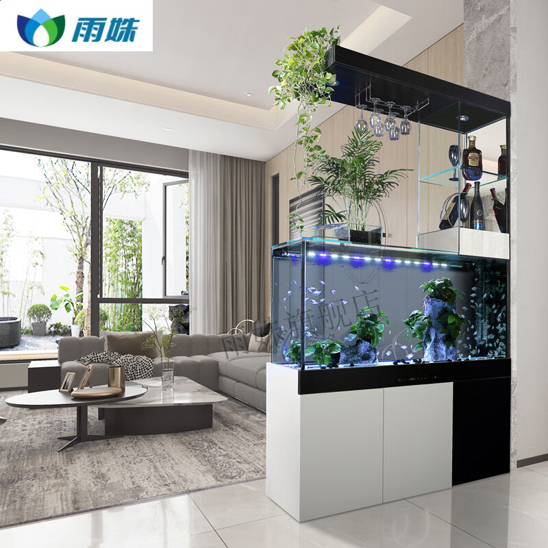 入户家用门口客厅玄关柜进门隔断柜一体酒柜简约现代带鱼缸 1米懒人带