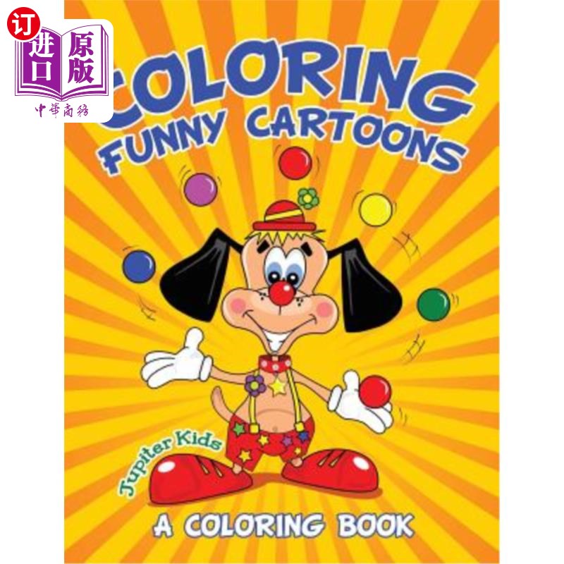 海外直订coloring funny cartoons (a coloring book) 给有趣的卡通画