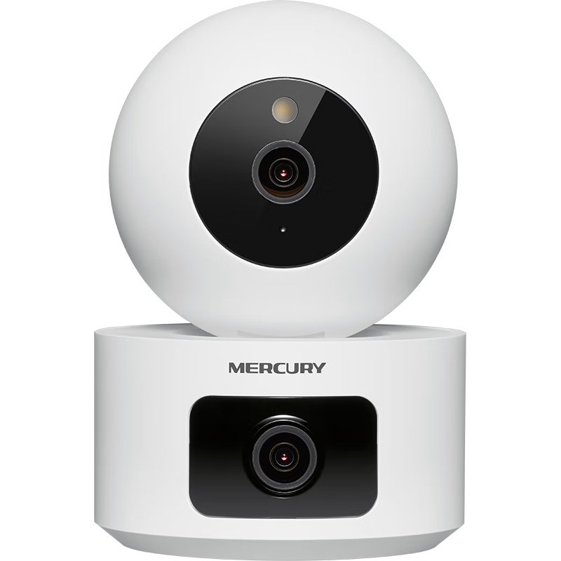 水星（MERCURY）双摄1000万全彩3K摄像头家用监控器360全景无线家庭室内通话网络手机远程MIPC552W双摄版