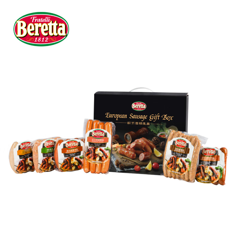 慕尼黑香肠 300g*6 beretta 欧式香肠礼盒德式肠罗勒纽伦堡香肠 欧式