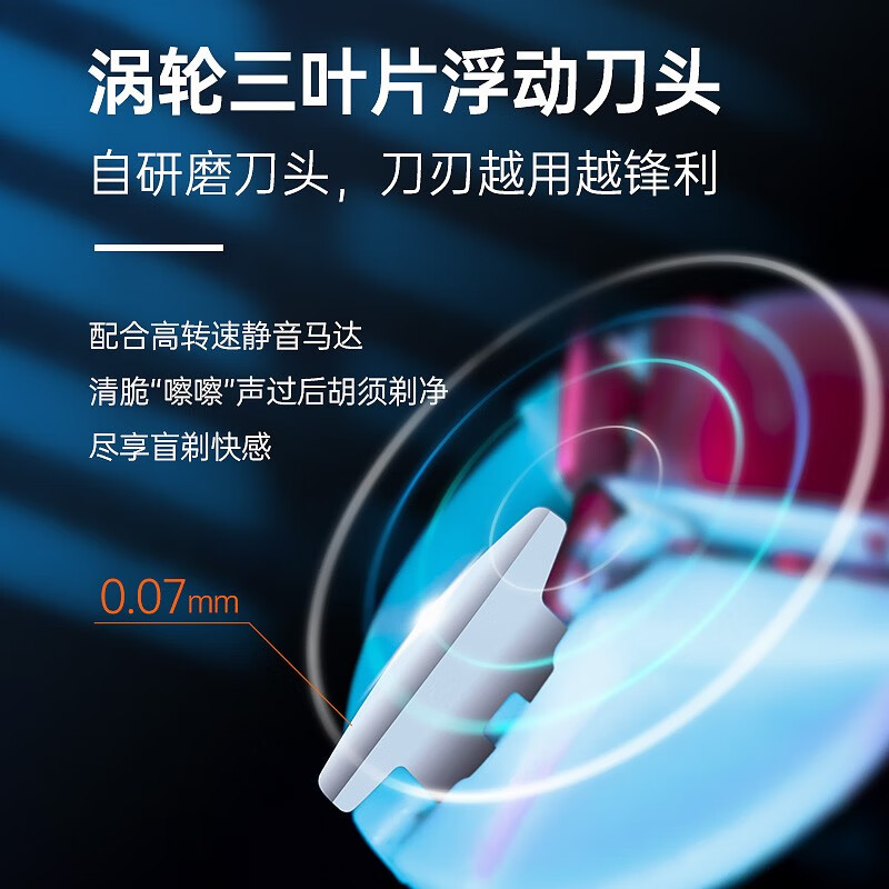 朗适Langshi/朗适便携式迷你车载合金电动剃须刀小钢炮SD-06全身水洗 刮胡刀干湿双剃胡须刀送男友礼物 太空灰 合金机身(SD-06) 晒图赠替换刀片