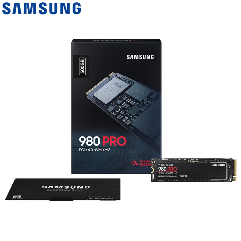 三星（SAMSUNG）500GB SSD固态硬盘 M.2接口(NVMe协议PCIe 4.0 x4)  980 PRO （MZ-V8P500BW）