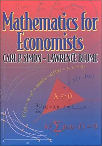 预订 Mathematics for Economists