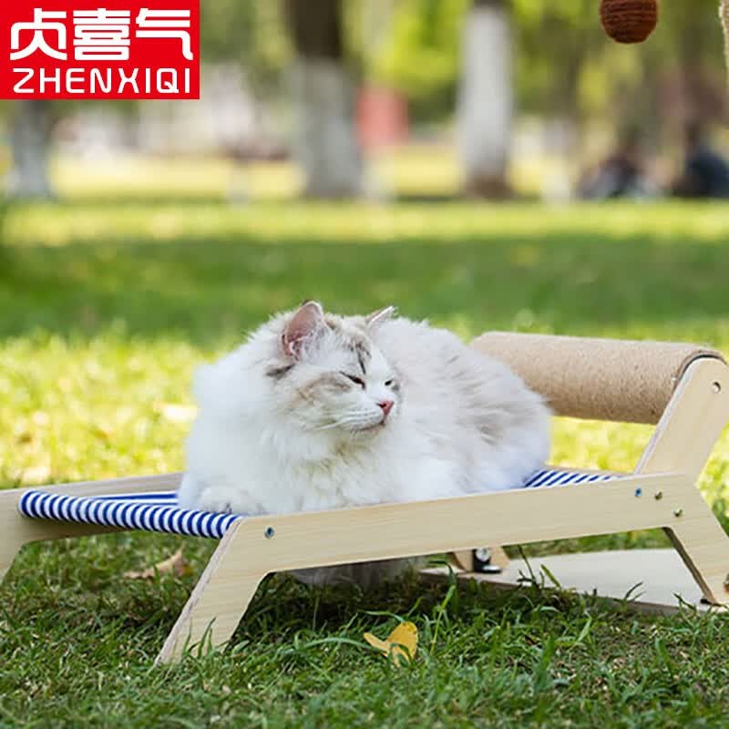 贞喜气 猫床 宠物猫窝猫玩具剑麻猫抓柱猫沙发四季通用耐磨阳台晒太阳 猫床滚筒玩具怎么看?