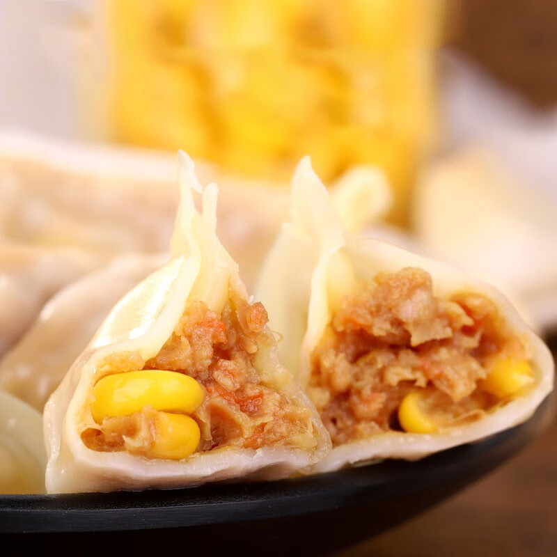 辅兴坊美味蒸饺鲜肉玉米蔬菜蒸煎饺速食早餐速冻饺子4斤装 鲜肉玉米2