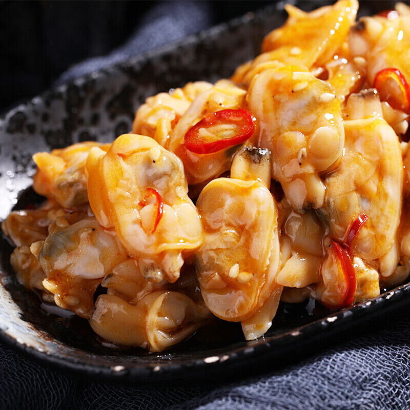 寒宁麻辣鲜蛤500g蛤蜊肉蚬子肉刺身日式料理解冻即食下酒菜