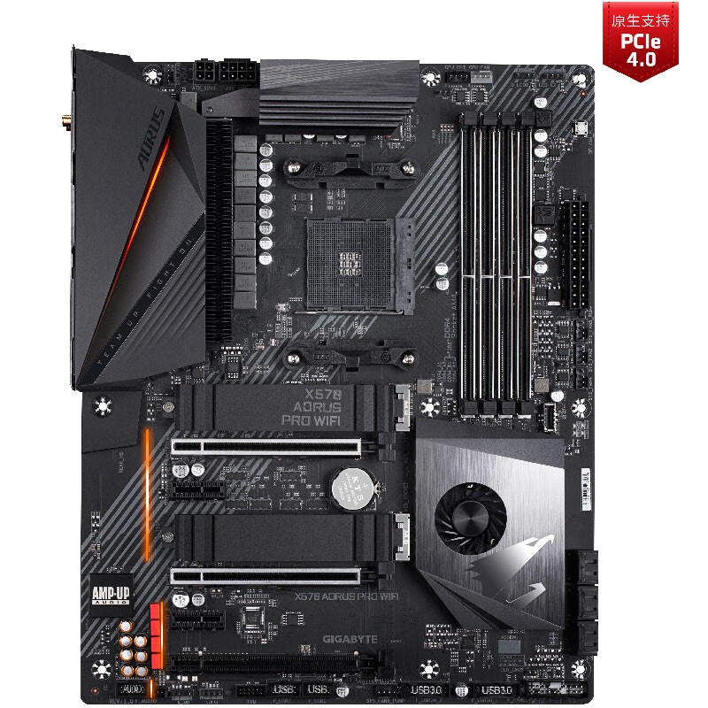 技嘉 小雕PRO X570 AORUS PRO WIFI 主板 支持WIFI6/5800X/5900X/3900X/3080/3090（AMD X570/socket AM4)