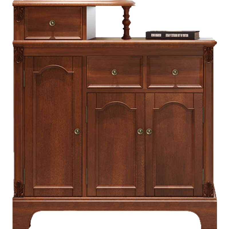 格澜帝尔(growdear)双面隔厅隔断柜欧式实木屏风柜现代简约酒柜门厅玄关柜客厅储物柜 胡桃色