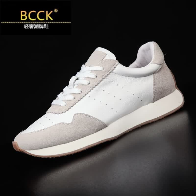 bcck品牌国际轻奢高端日系男鞋潮鞋休闲运动鞋时尚板鞋阿甘鞋皮小白鞋