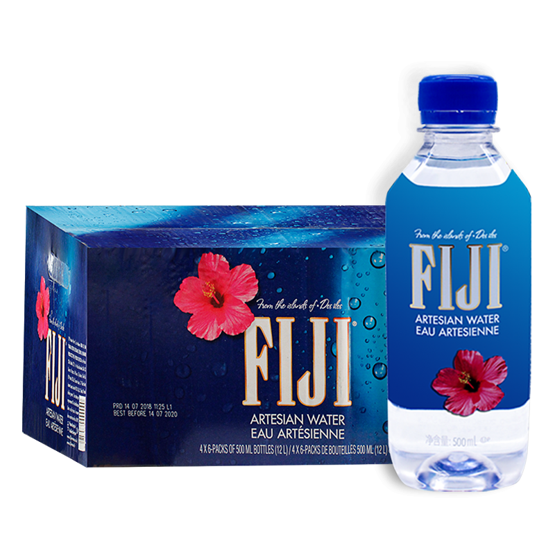 斐泉天然矿泉水  斐济群岛原装进口天然水饮用水 500mL*24瓶